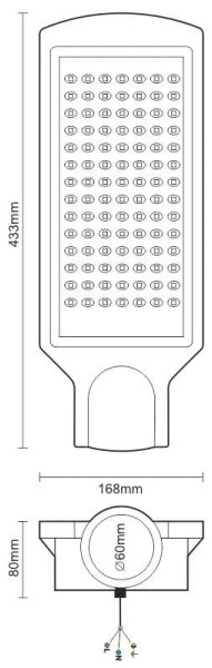 LED Ulična svetilka LED/100W/170-400V IP65