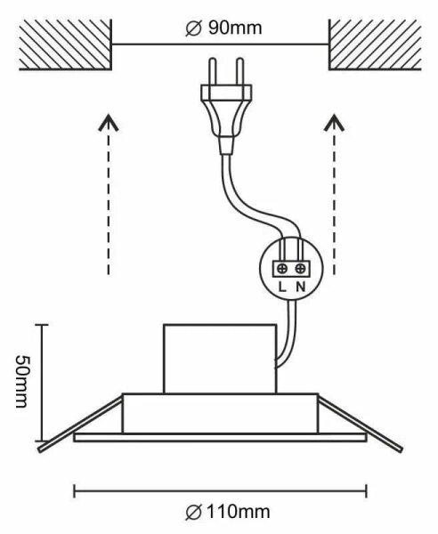 LED Vgradna svetilka LED/11,5W/230V 4000K