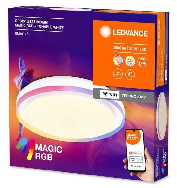 Ledvance - LED RGBW Zatemnitvena stropna svetilka SMART+ MAGIC LED/38W/230V Wi-Fi