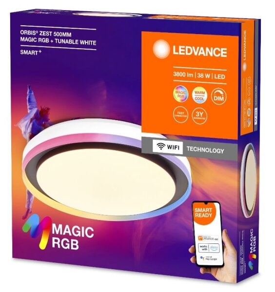 Ledvance - LED RGBW Zatemnitvena stropna svetilka SMART+ MAGIC LED/38W/230V Wi-Fi