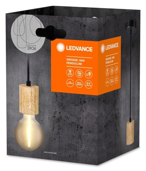 Ledvance - Lestenec na vrvici PENDULUM 1xE27/15W/230V guma fig