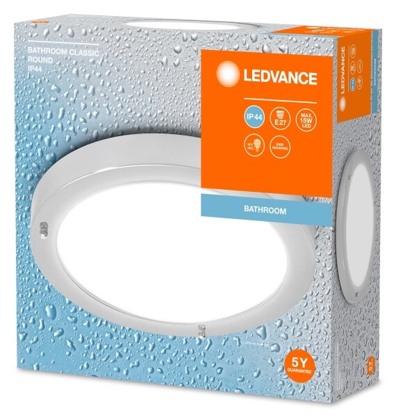 Ledvance - Kopalniška stropna svetilka BATHROOM CLASSIC 1xE27/15W/230V IP44