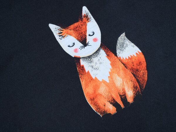 Posteljnina iz mikrovlaken FOXES črna Dimenzije posteljnine: 2 kom 70 x 80 cm | 160 x 200 cm