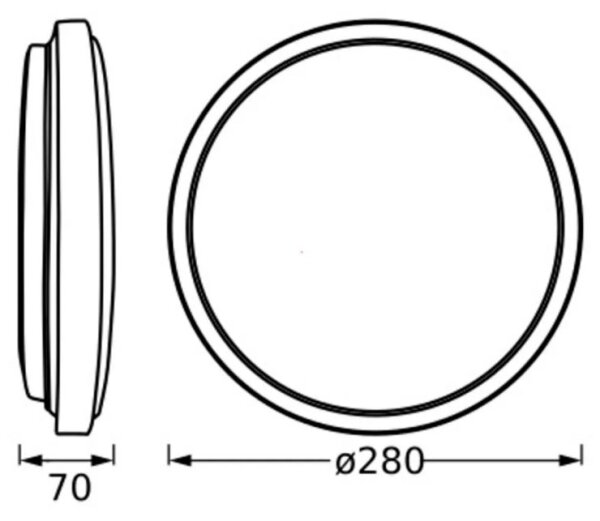 Ledvance - LED Stropna svetilka ORBIS LONDON LED/16W/230V črna