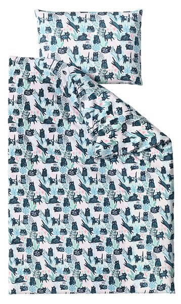 Posteljnina iz mikrovlaken CREEPY CATS barvna Dimenzije posteljnine: 70 x 90 cm | 140 x 200 cm