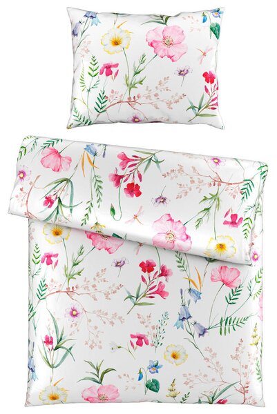 POSTELJNINA LULU 140/200 cm saten večbarvno