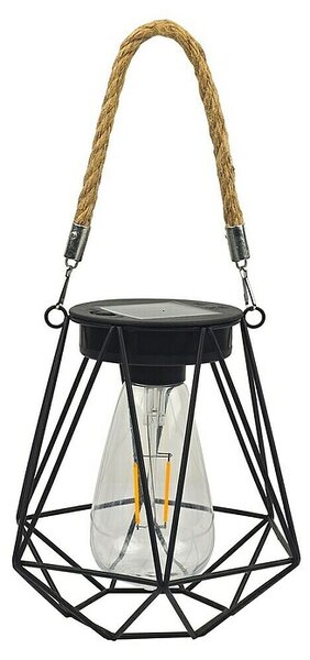 BAUHAUS Solarna viseča svetilka (Do x Š x V: 15,5 x 13,5 x 28,5 cm, Črna, IP44)