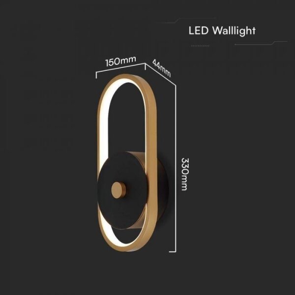 LED Zunanja stenska svetilka LED/15W/230V IP54 4000K medenina