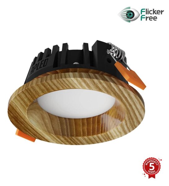 APLED - LED Svetilka RONDO WOODLINE LED/3W/230V 3000K pr. 9 cm pepel trden les