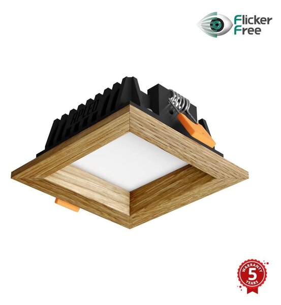 APLED - LED Svetilka SQUARE WOODLINE LED/3W/230V 3000K 9x9 cm hrast trden les