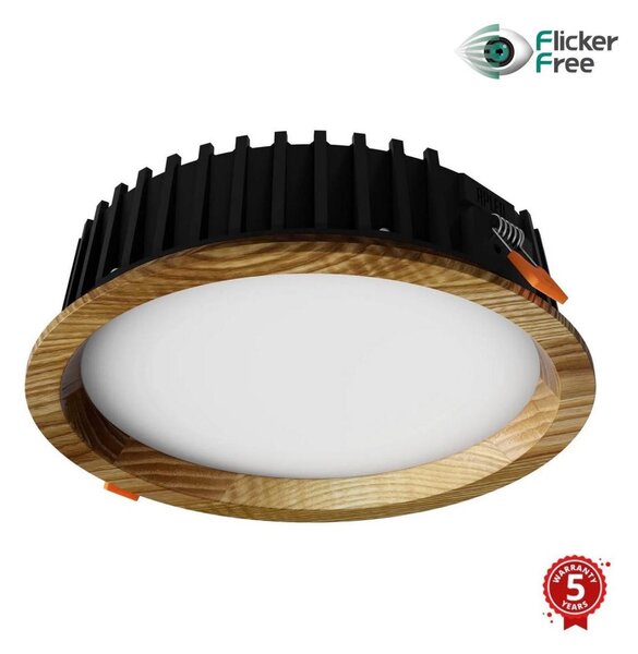 APLED - LED Svetilka RONDO WOODLINE LED/12W/230V 4000K pr. 20 cm pepel trden les