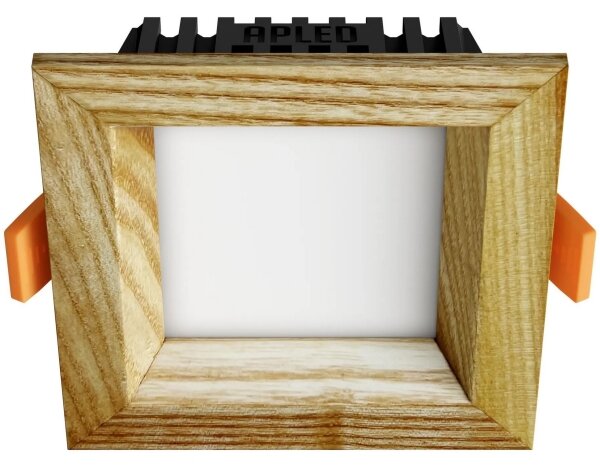 APLED - LED Svetilka SQUARE WOODLINE LED/3W/230V 3000K 9x9 cm pepel trden les