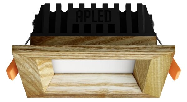 APLED - LED Svetilka SQUARE WOODLINE LED/3W/230V 3000K 9x9 cm pepel trden les