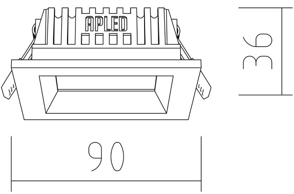 APLED - LED Svetilka SQUARE WOODLINE LED/3W/230V 4000K 9x9 cm bor trden les