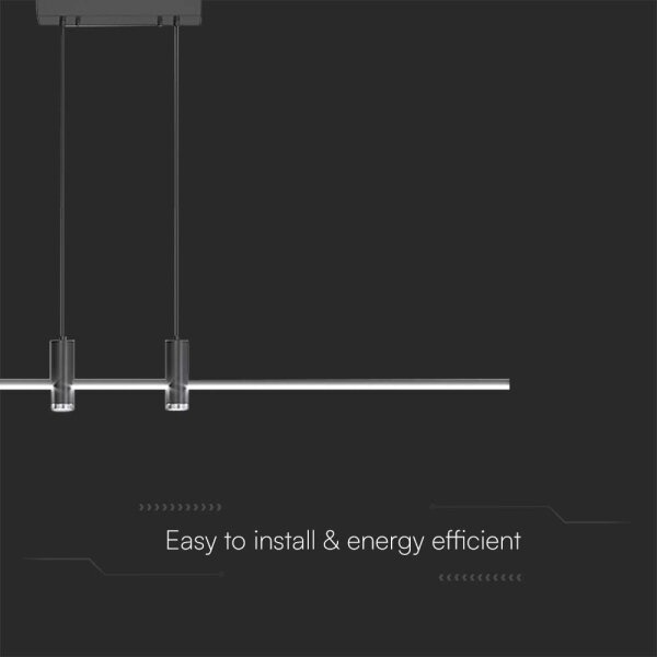 LED Lestenec na vrvici LED/19W/230V 3000K črna