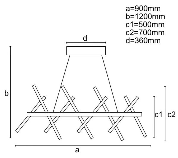 LED Zatemnitveni lestenec na vrvici LED/100W/230V 3000-6500K + Daljinski upravljalnik