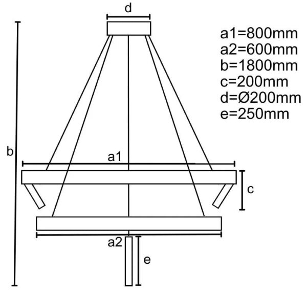 LED Zatemnitveni lestenec na vrvici LED/140W/230V 3000-6500K + Daljinski upravljalnik