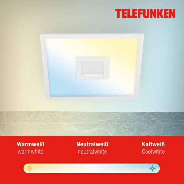 Telefunken 319406TF -LED RGBW Zatemnitvena svetilka LED/24W/230V+RC bela