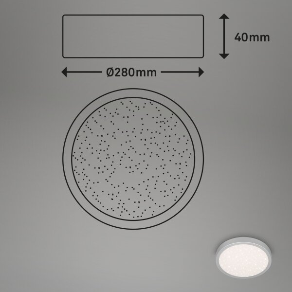 Brilo 3649-014 - LED Kopalniška stropna svetilka RUNA LED/18,5W/230V IP44