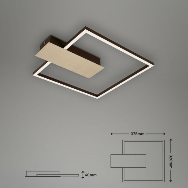 Briloner 3544-017 - LED Zatemnitvena stropna svetilka NICO LED/12W/230V zlata