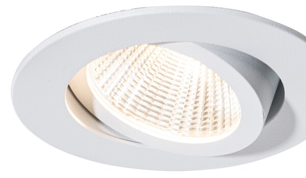 Komplet 6 vgradnih reflektorjev belih 6,8 cm vklj. LED 545 lm možnost zatemnitve IP65 - Gaius