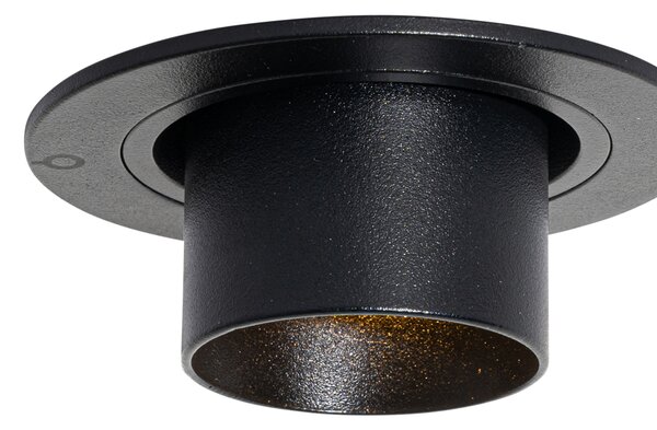 Komplet 6 vgradnih reflektorjev črne barve GU10 35 mm okrogli nagibni - Installa