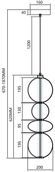 LED Lestenec na vrvici DAPHNE LED/36W/230V siva