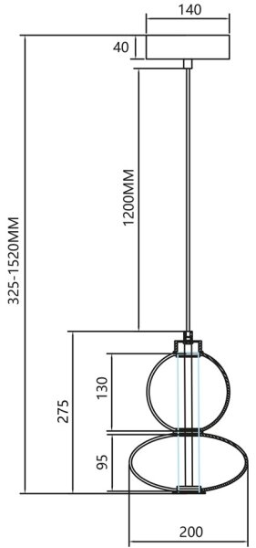 LED Lestenec na vrvici DAPHNE LED/12W/230V siva