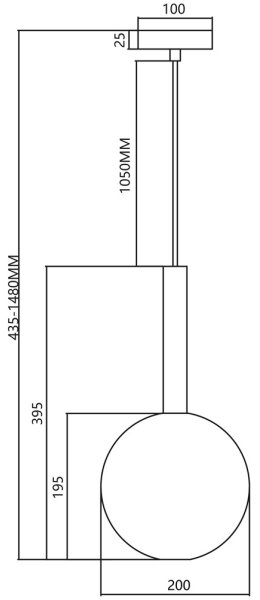 Lestenec na vrvici NIKO 1xG9/9W/230V pr. 20 cm zlata