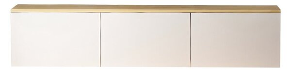 Bela TV omarica v hrastovem dekorju 160x35x32 cm Neon – Kalune Design