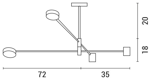 LED Lestenec na drogu LED/24W/230V 3000K črna