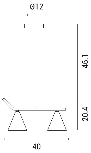 Lestenec na drogu 2xE27/40W/230V črna