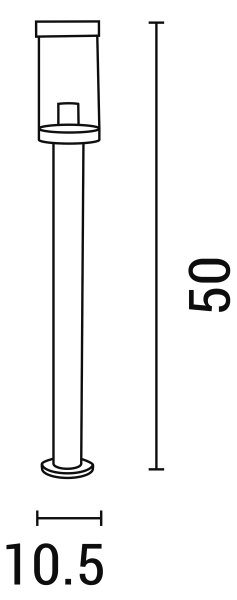 Zunanja svetilka 1xE27/15W/230V 50 cm IP44 črna