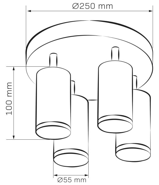 Kopalniški reflektor TURYN 4xGU10/10W/230V IP44 bela