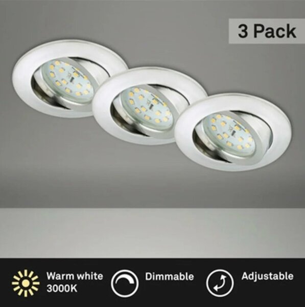 Briloner 8317-039-SET 3x LED Kopalniška zatemnitvena svetilka LED/5,5W/230V IP23