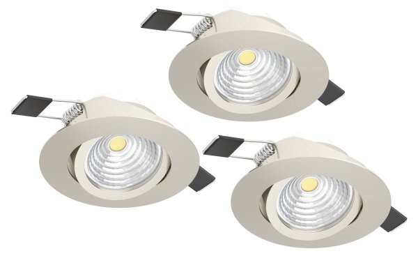 Eglo 900746 - SET 3xLED Zatemnitvena svetilka SALICETO 3xLED/6W/230V krom