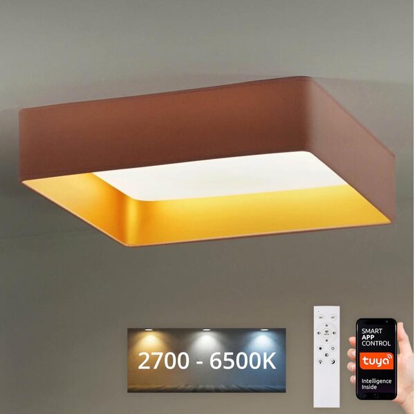 Brilagi-LED Zatemnitvena svetilka VELVET SQUARE LED/36W/230V Wi-Fi Tuya + Daljinski upravljalnik roza