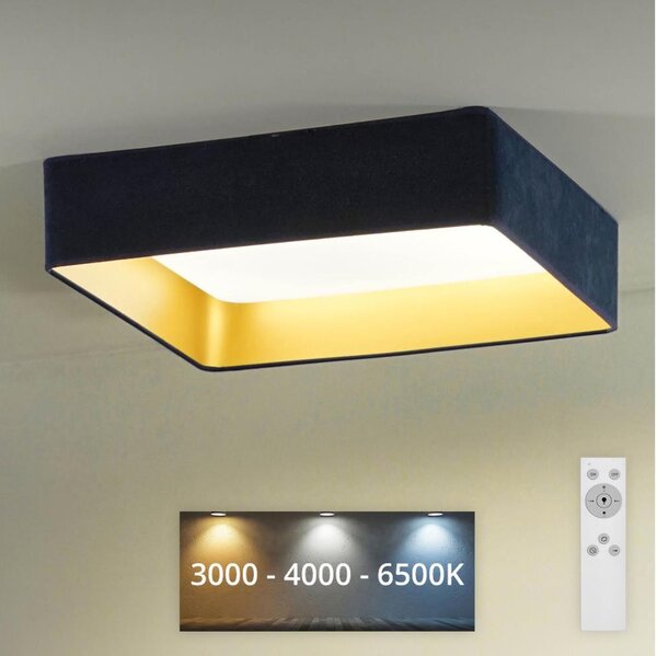 Brilagi - LED Zatemnitvena svetilka VELVET SQUARE LED/24W/230V + Daljinski upravljalnik temno modra