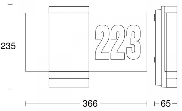 Steinel 067205 - LED Hišna številka s senzorjem L270SC LED/7,8W/230V IP44