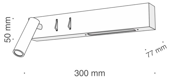 Maytoni C031WL-L8B3K - LED Stenska svetilka COMODO LED/8W/230V črna