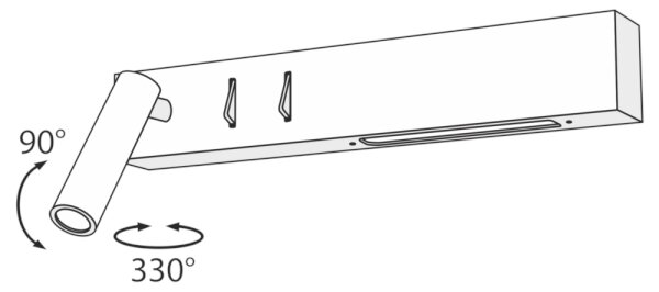 Maytoni C031WL-L8B3K - LED Stenska svetilka COMODO LED/8W/230V črna