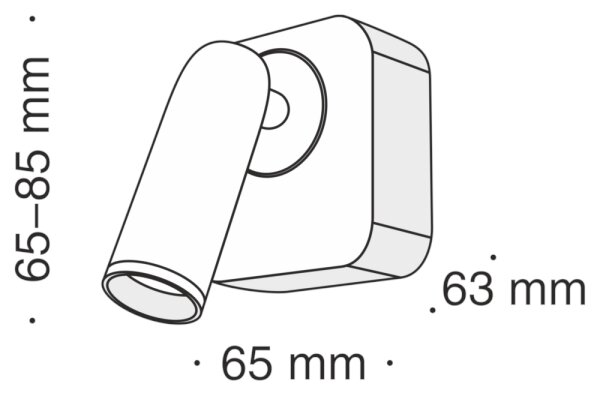 Maytoni C039WL-L3B3K - LED Stenski reflektor MIRAX LED/3W/230V črna