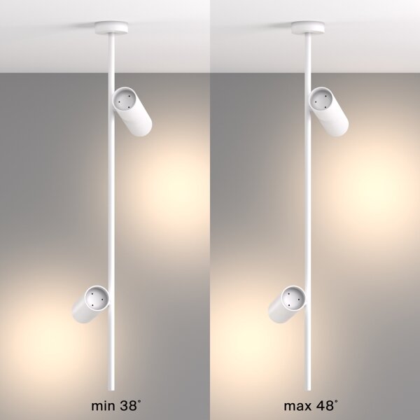 Maytoni C021CL-02W - Lestenec na drogu ELTI 2xGU10/50W/230V bela