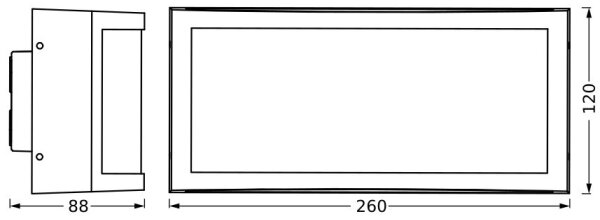 Ledvance - Zunanja stenska svetilka CUADRA 1xE27/40W/230V IP65