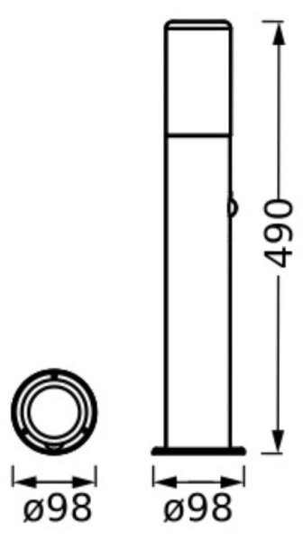 Ledvance - Zunanja svetilka s senzorjem FIGO CYLINDER 1xE27/20W/230V IP44