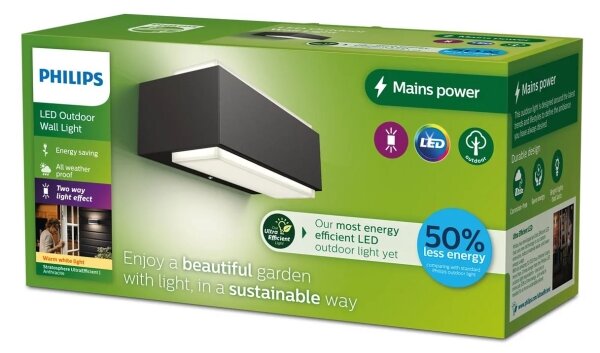 Philips - LED Zunanja stenska svetilka STRATOSPHERE LED/3,8W/230V 2700K IP44