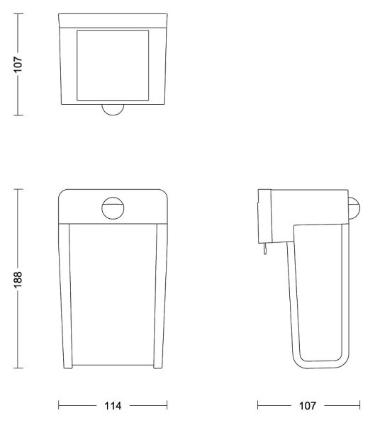 Philips - LED Solarna stenska svetilka s senzorjem SHROUD LED/2,3W/3,7V IP44