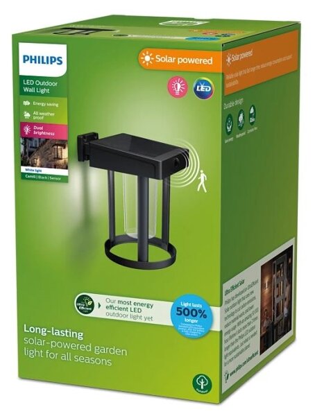 Philips - LED Solarna stenska svetilka s senzorjem CAMILL LED/1,4W/3,7V IP44