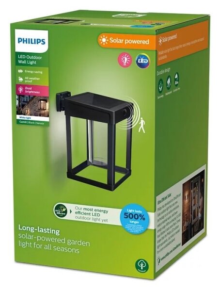 Philips - LED Solarna stenska svetilka s senzorjem CAMILL LED/1,4W/3,7V IP44