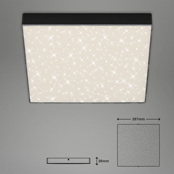 Briloner 7078-415 - LED Stropna svetilka STAR SKY LED/21W/230V 28x28 cm črna